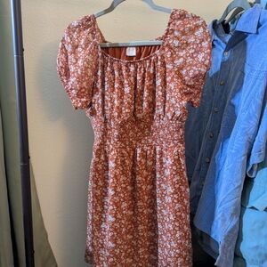 Wonder Nation Rust Floral Dress